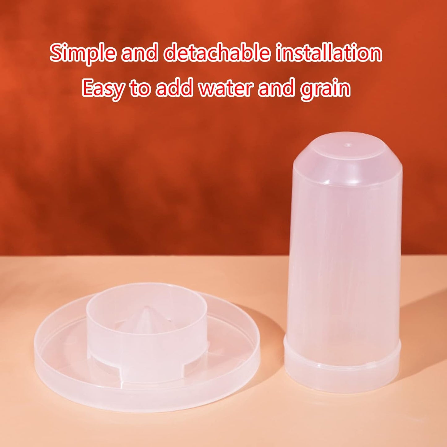 Bird Chicken Automatic Food Water Feeder Poultry Feeder Port Rain No W