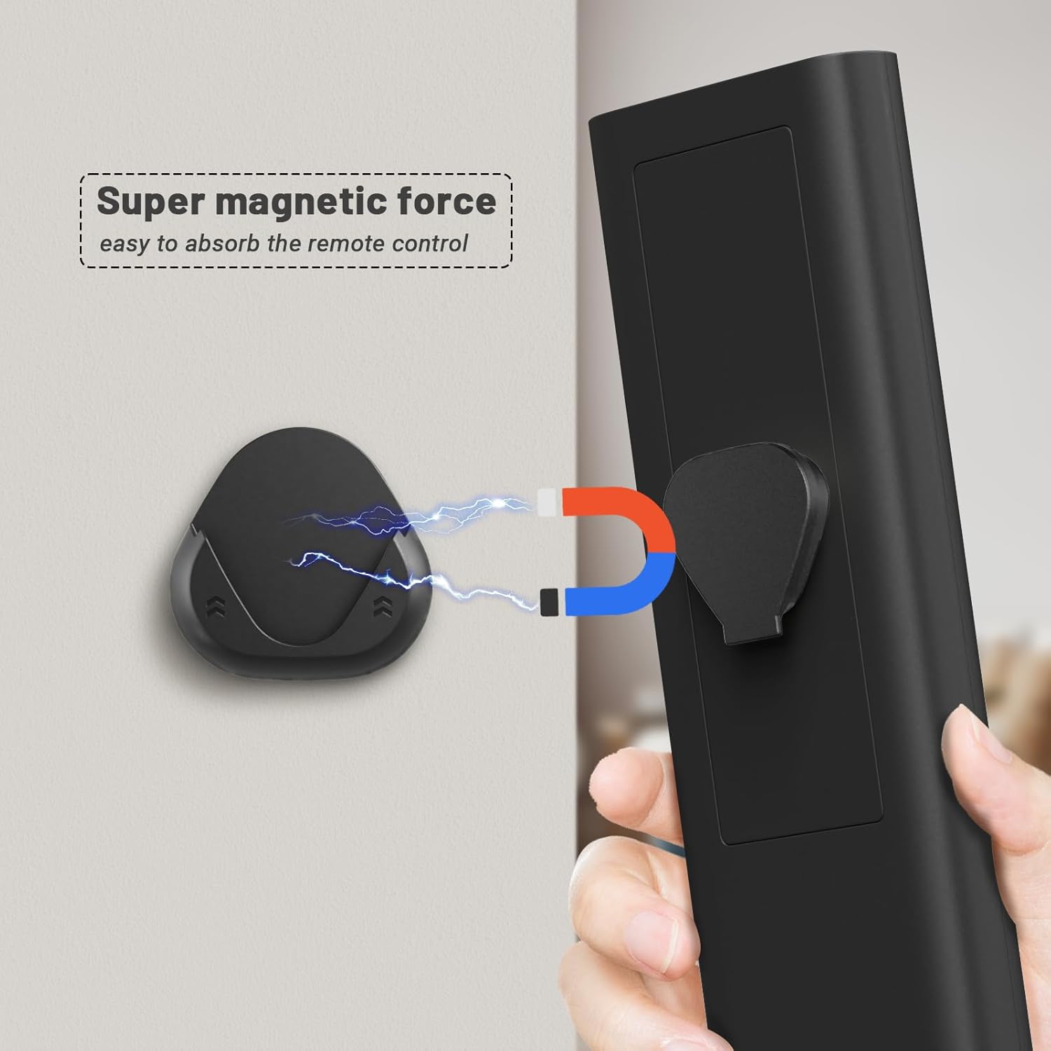 JUMEIHUI Magnetic Remote Control Holder Wall Mount, [Upgraded with Adh