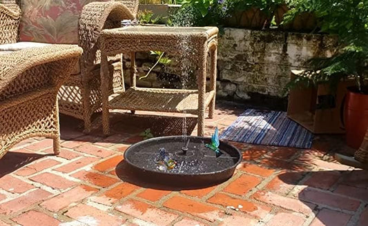 2 Pack Bird Bath Bowl 16", 2.3" Depth, 16 17 inch Plastic Extra Large Birdbath Bowl Only for Outdoor Garden, Ground Bird Bath, Bird Bath Tray, Bird Feeders (17", Brown)