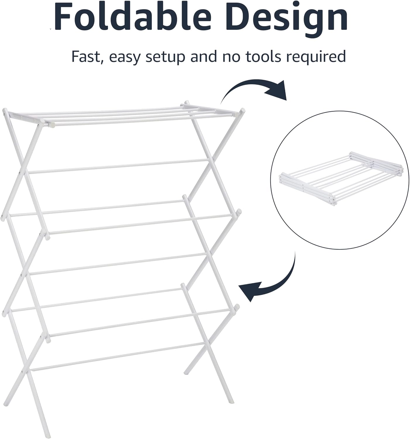Amazon Basics Foldable Portable Clothes Drying Rack for Indoor Air Dry