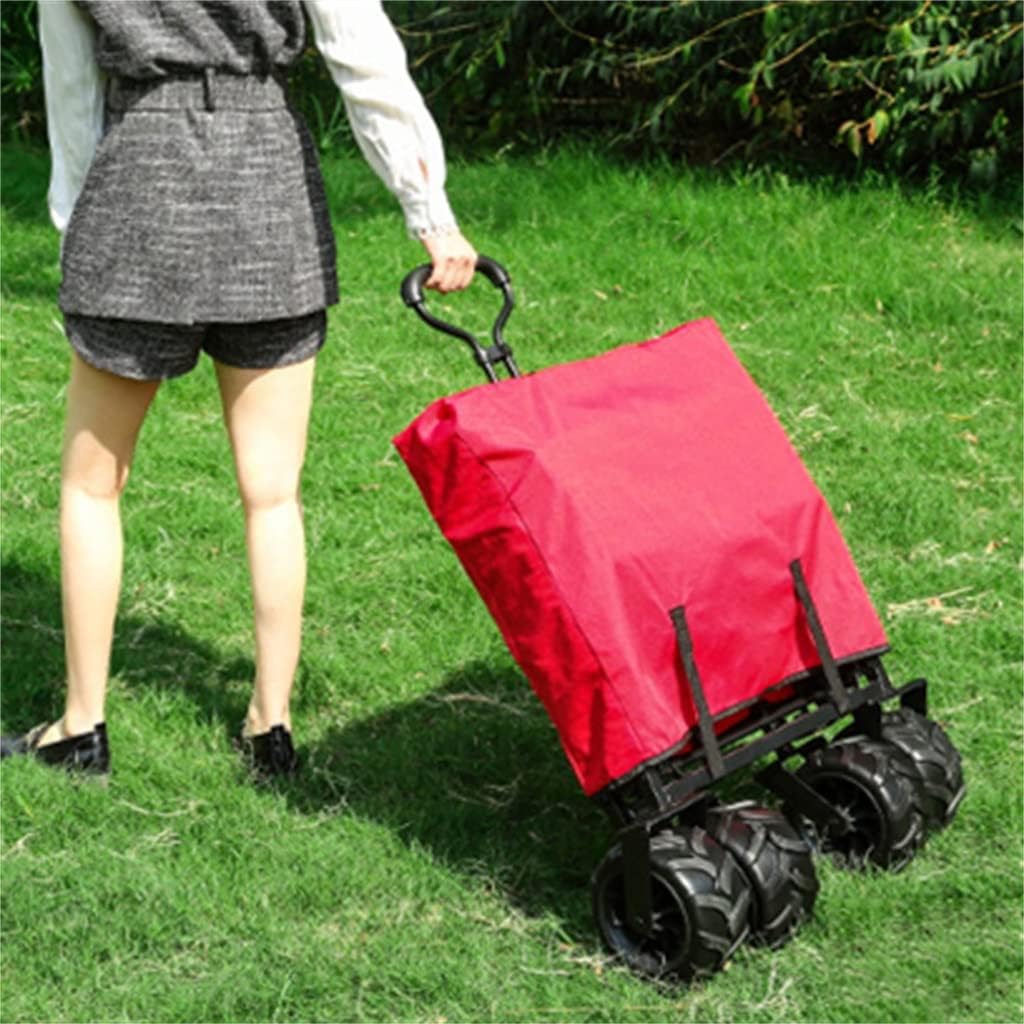 JSEIAJB Portable Garden Carts Leisure Camping Wagon Beach Cart Folding Cart with Wheels Outdoor Shopping Carts Camping Fishing Trolley