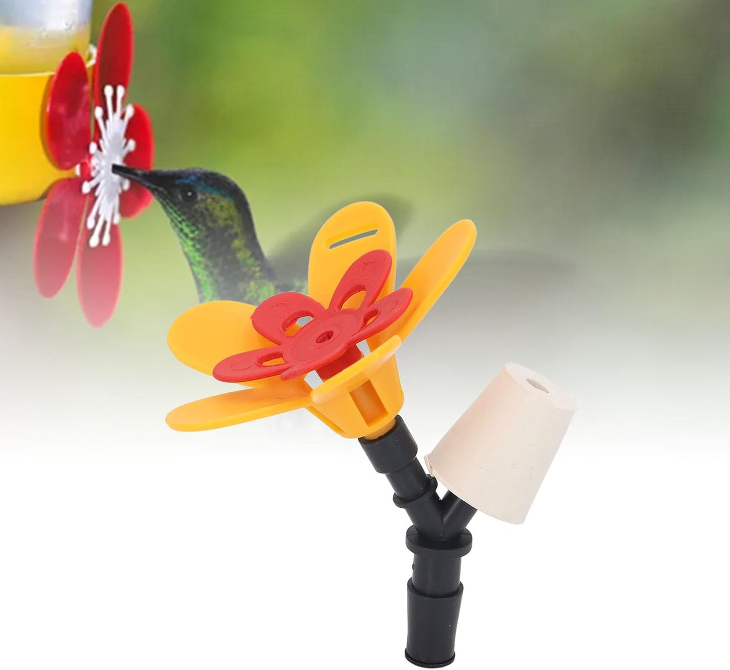 DIY Hummingbird Feeder Bottle Recycling Safe Harmless Bird Feeding Flower Kit Outdoor Garden Patio (Single Flower)