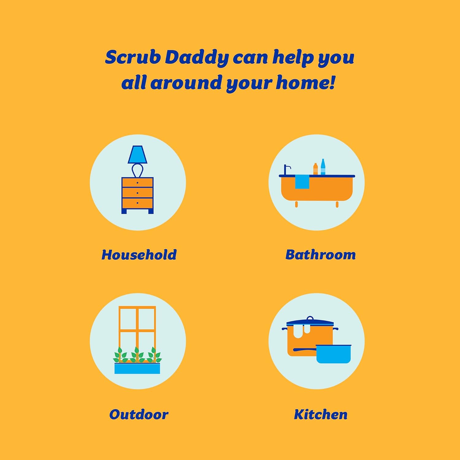 Scrub Daddy Sponge - Dye Free - Scratch-Free Scrubber for Dishes and H