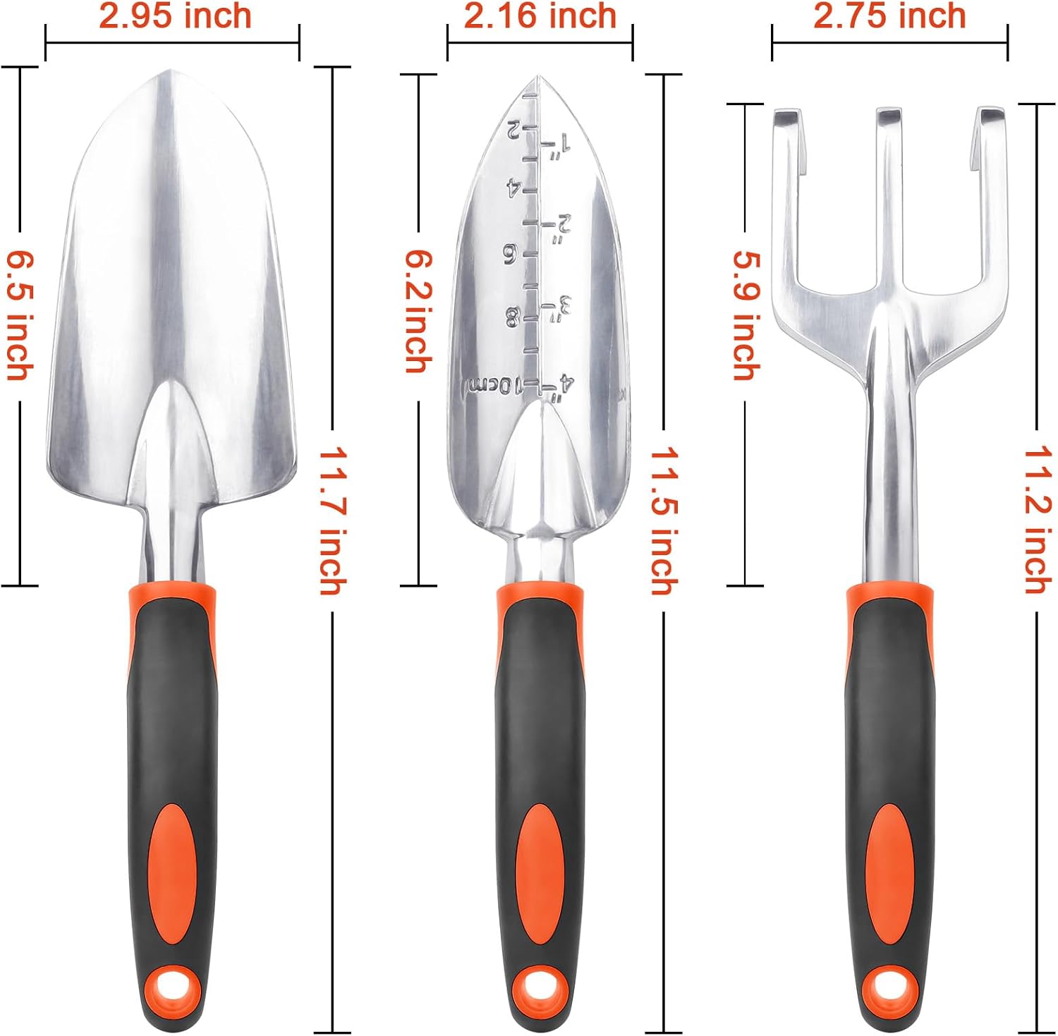 Garden Tools Set, 3 Pack Heavy Duty Gardening Tools Set Include Garden