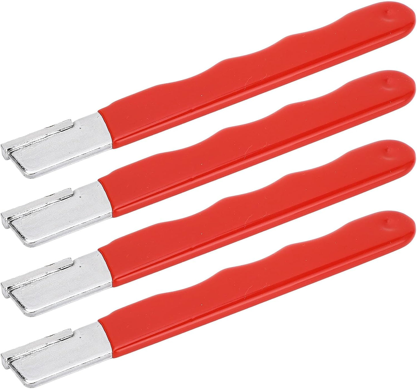4Pcs Portable Mini Garden Tool Sharpener, Ideal for Gardening Pruner, Hedge Shears & Scissors (Red Glossy)