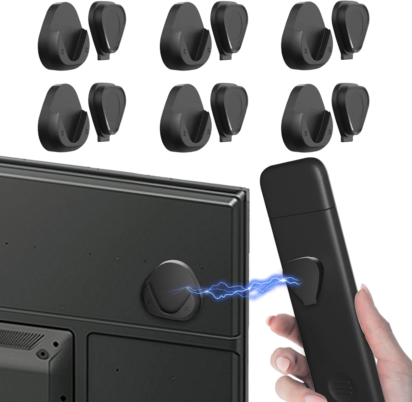 JUMEIHUI Magnetic Remote Control Holder Wall Mount, [Upgraded with Adh