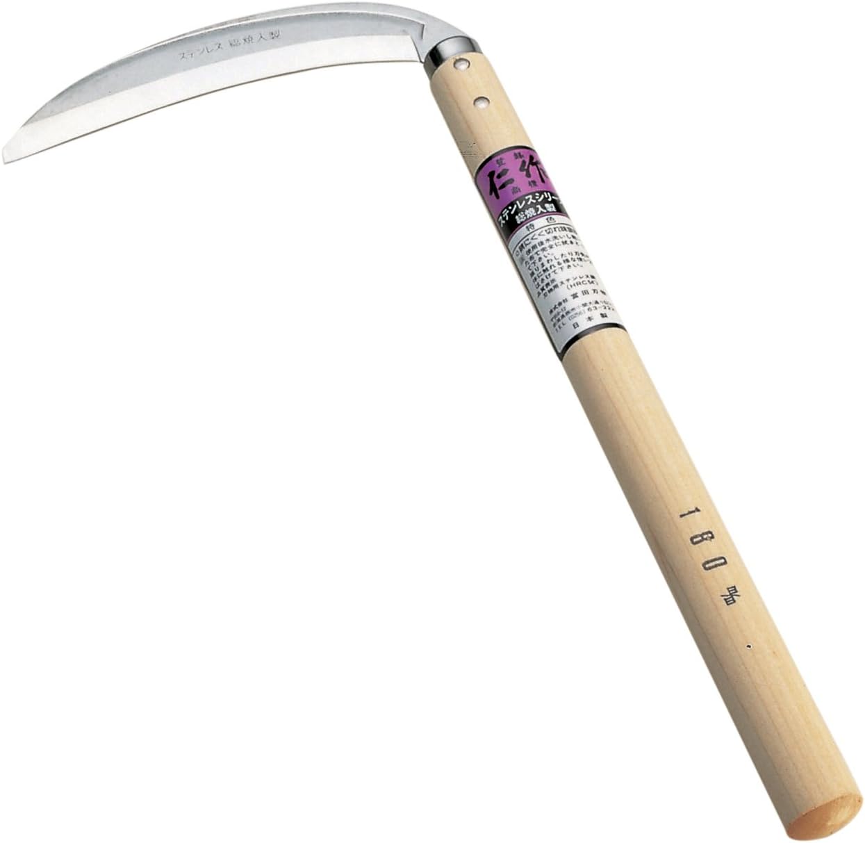 Nisaku No.130 Nisaku Stainless Steel Crescent Scythe 7.1 inches (180 mm)