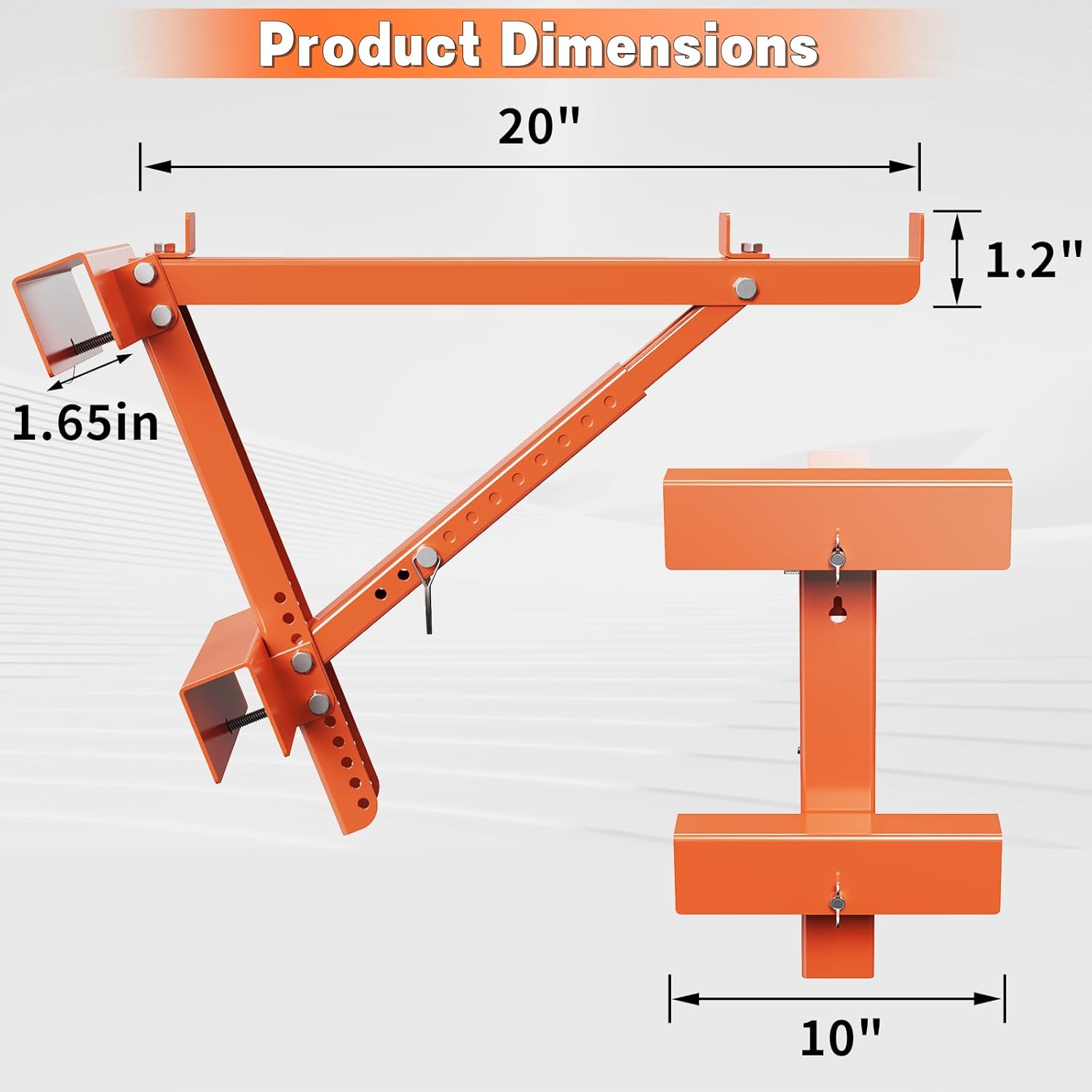 2 Pack Ladder Jacks for Scaffolding Platform Heavy Duty Steel Ladder J