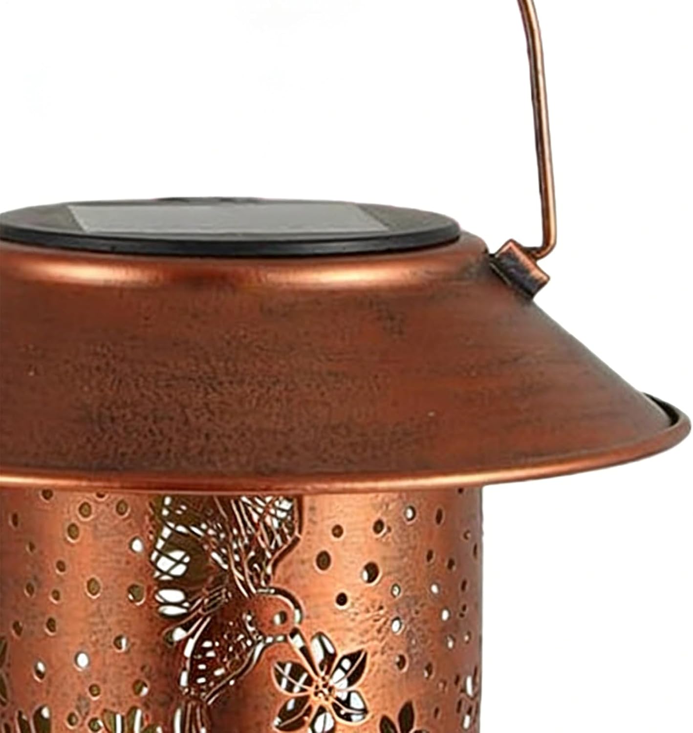 Solar Bird Feeder Lantern, Waterproof Metal Outdoor Feeder, Hollow Wildlife Bird Feeding Station for Garden, Patio, Lawn, or Window, Decorative Feeders with Practical Design for Backyard