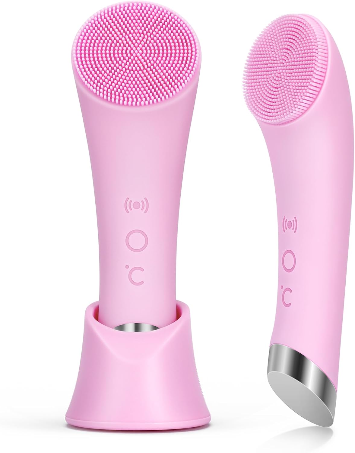 PRITECH Facial Cleansing Brush, Rechargeable Silicone Face Scrubber wi