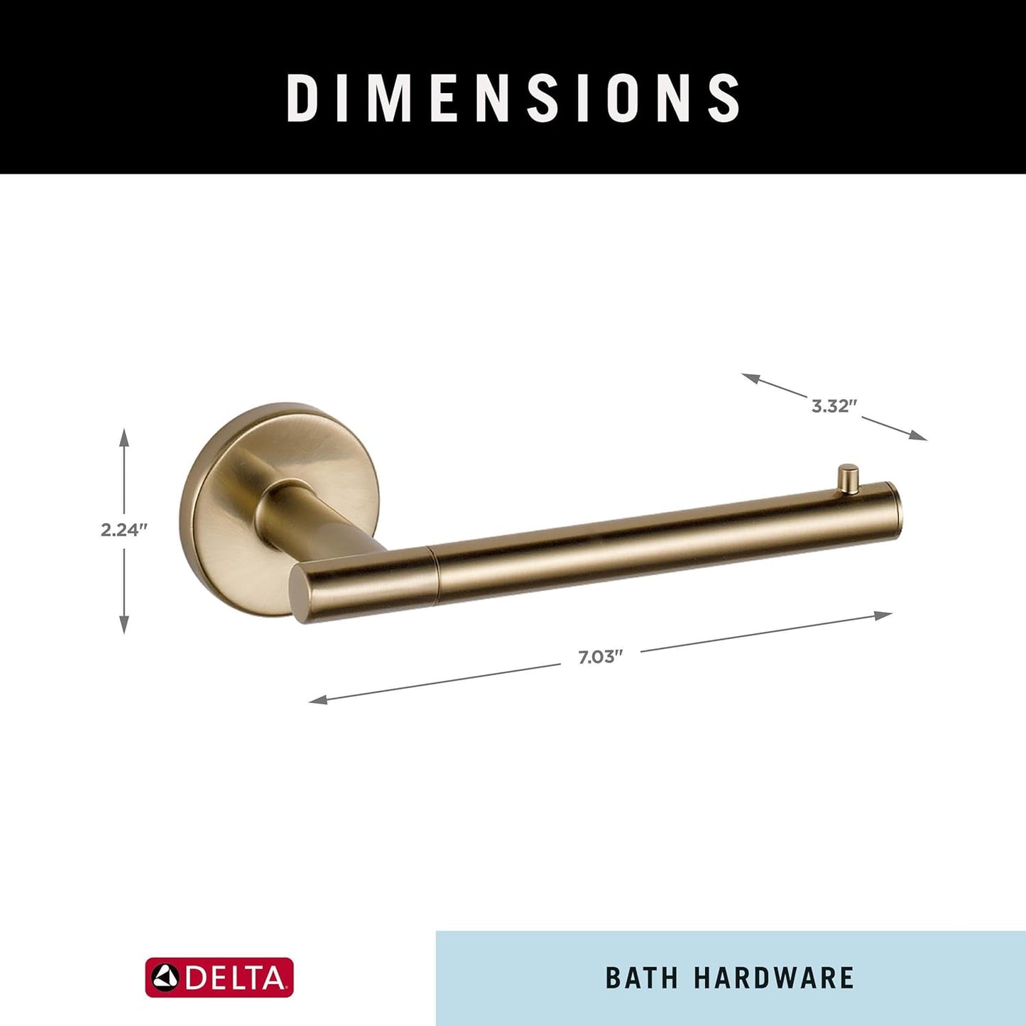 Delta Trinsic (1-Pack) Toilet Paper Holder Champagne Bronze Tissue Rol