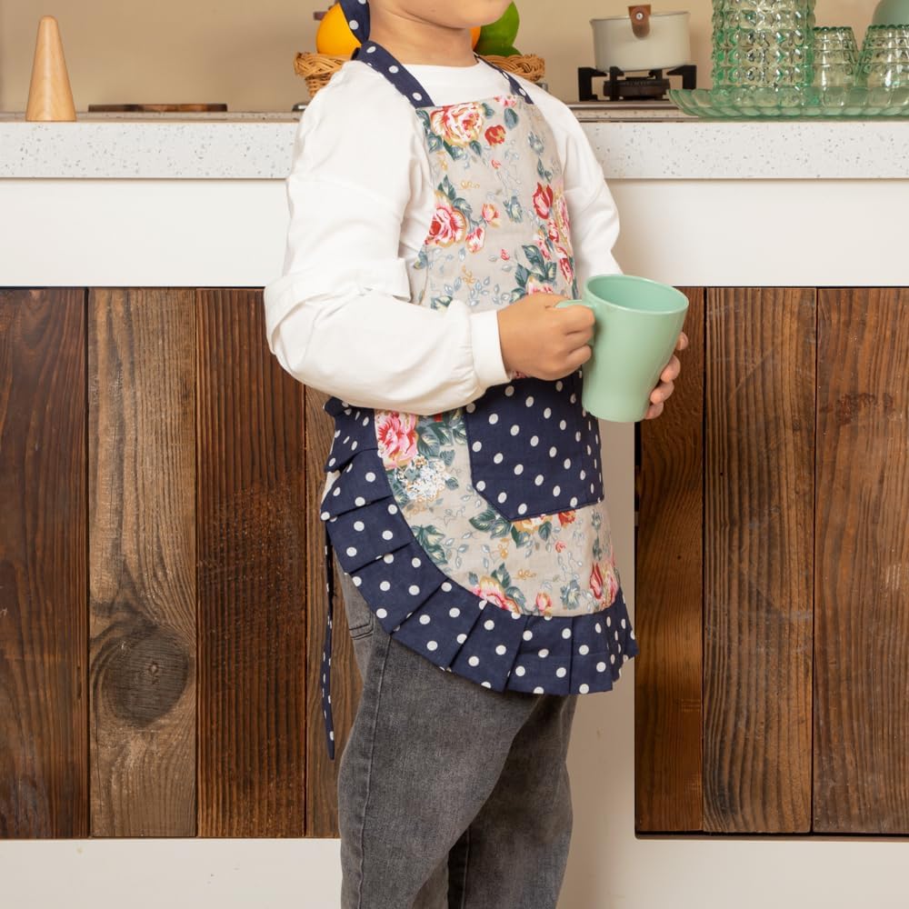 NEOVIVA Cooking Aprons with Pockets for Mama and Me, Parent and Child 