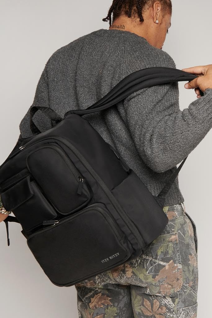 Itzy Ritzy Utility Diaper Bag Backpack – Features 17 Pockets (Includin