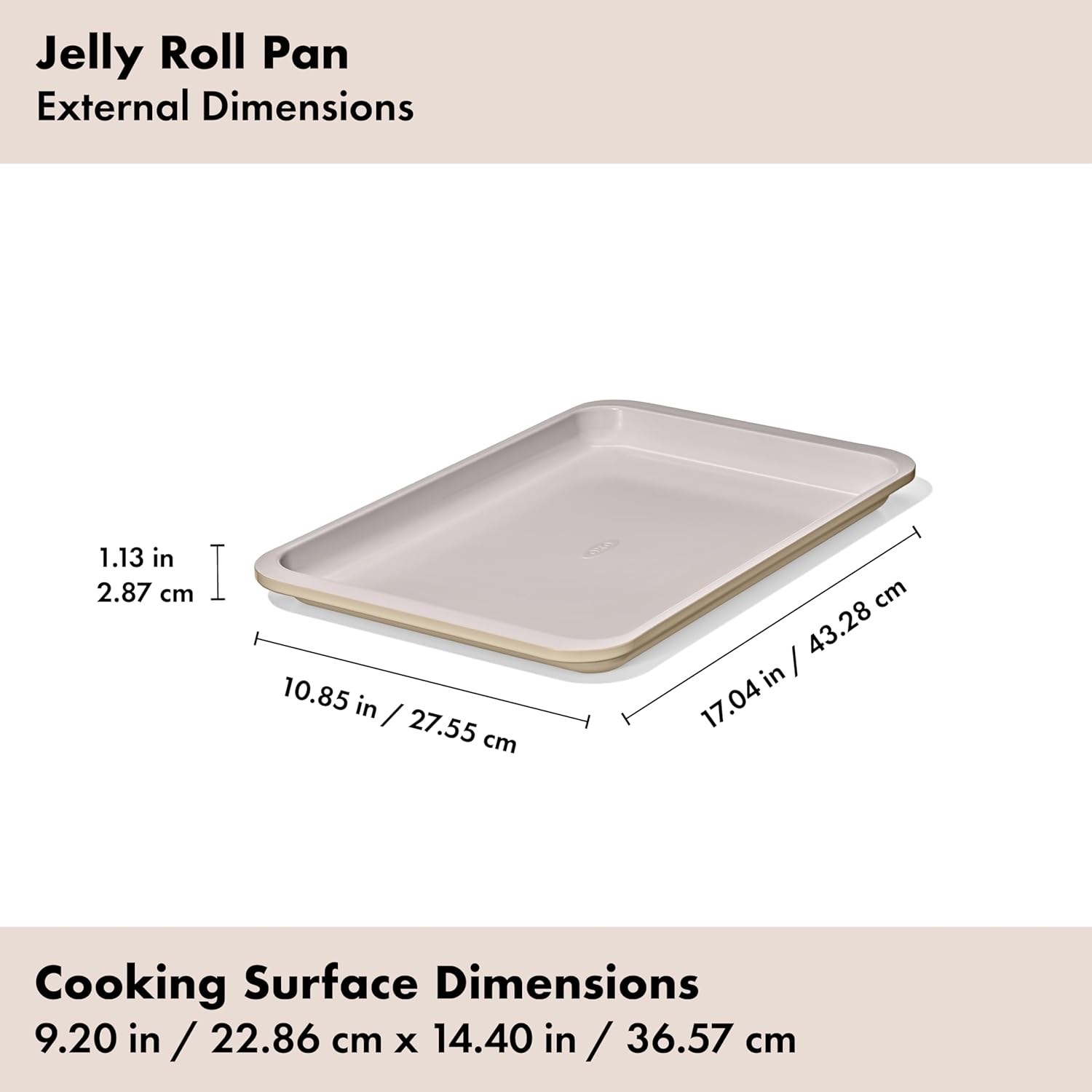 OXO Good Grips Non-Stick Pro Ceramic Coated Metal Bakeware 3-Piece She