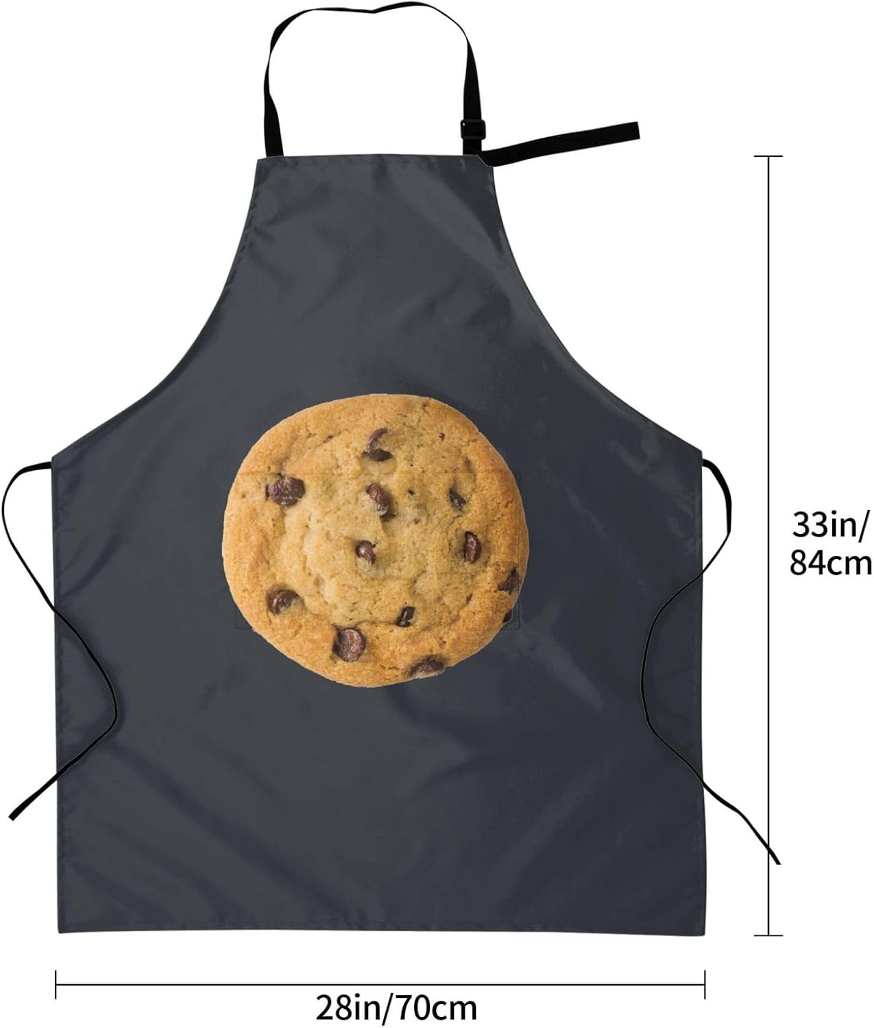 Chocolate Cookie print Waterproof apron with pocket adjustable cooking