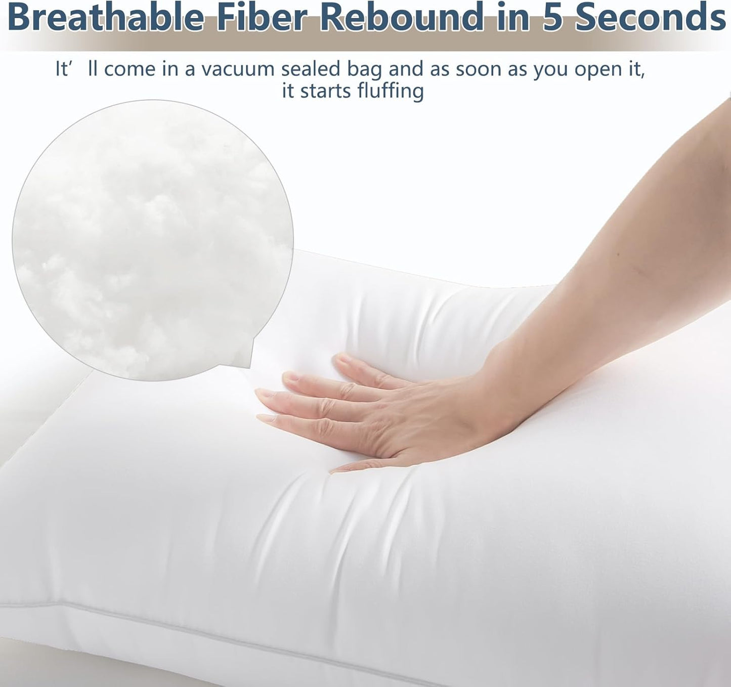 CozyLux Pillows Queen Size Set of 2, Hotel Quality Bed Pillows for Sleeping 2 Pack, Cooling Pillows for Side Back and Stomach Sleepers, Down Alternative Luxury Soft Supportive Fluffy Pillows (18x28)