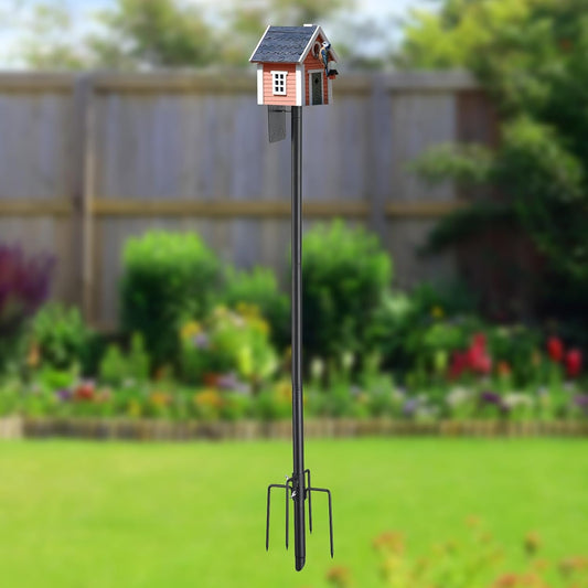 Bird House Pole, 75 Inch Bird Feeder Pole Mount for Outdoors Heavy Dut