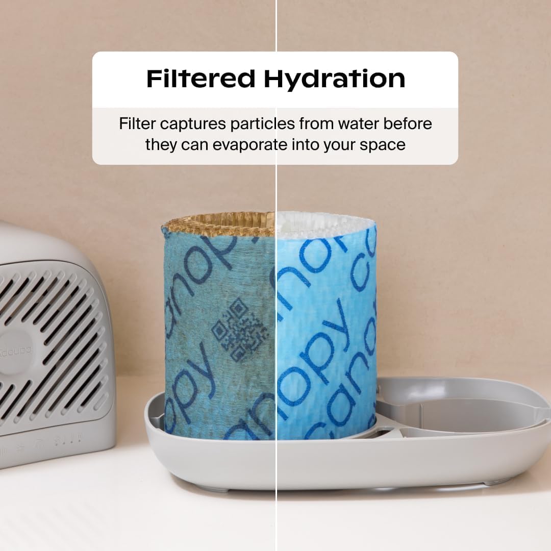 Canopy Original Bedside Humidifier Filter 2.0 – 3-Pack Replacement Filters | Compatible with Canopy Bedside Humidifiers, Made with Wood Pulp, Paper Filter, Replace Every Six Weeks