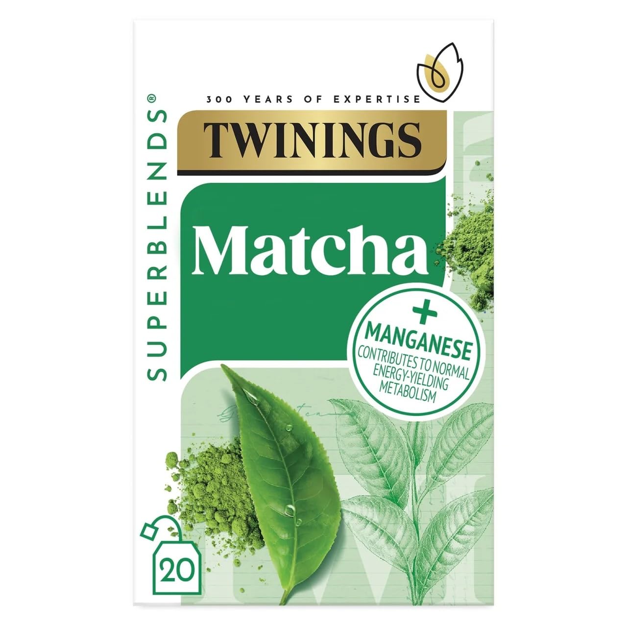 Twinings Pomegranate & Raspberry Herbal Tea Individually Wrapped Bags, 20 Count (Pack of 1), Naturally Caffeine-Free, Enjoy Hot or Iced, 20 Teabags