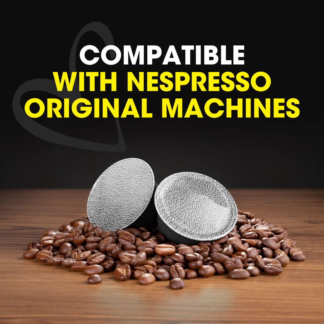 Italian Coffee for Espresso Lovers pods compatible with Nespresso Original machines, Italian Expresso capsules (100 Ristretto regular pods, 100 Count (Pack of 1))