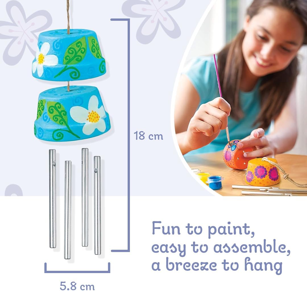 4M Make A Wind Chime Kit - Arts & Crafts Construct & Paint A Wind Powe