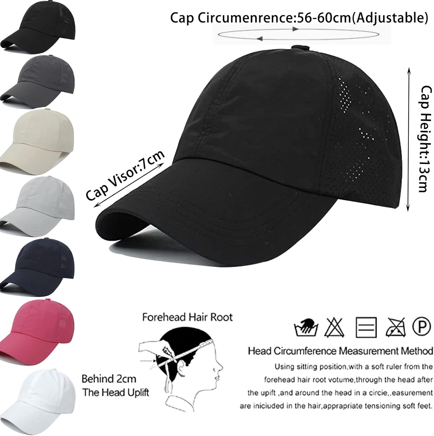 Womens Ponytail Hat Baseball Cap, Adjustable Criss Cross Baseball Cap 