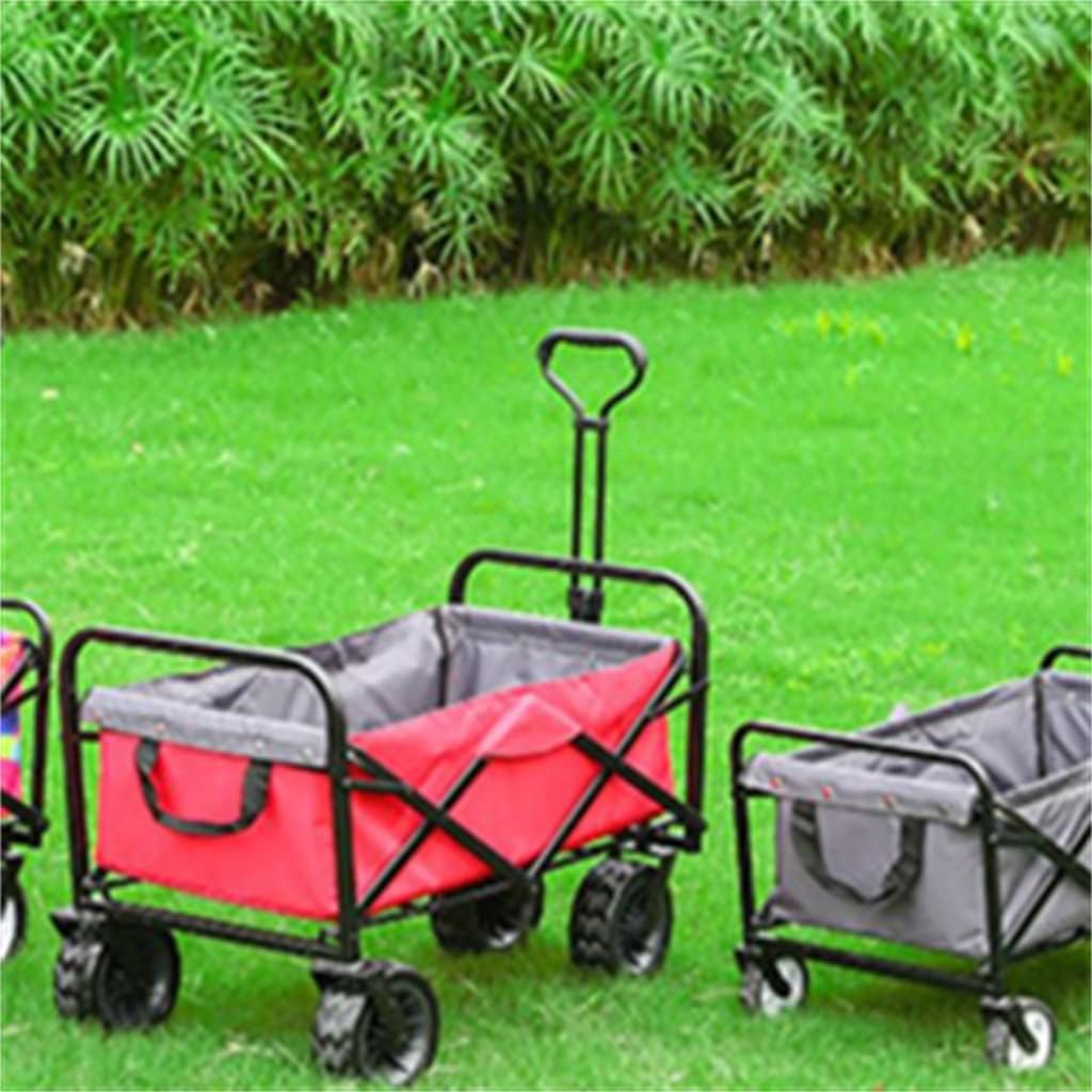 JSEIAJB Portable Garden Carts Leisure Camping Wagon Beach Cart Folding Cart with Wheels Outdoor Shopping Carts Camping Fishing Trolley
