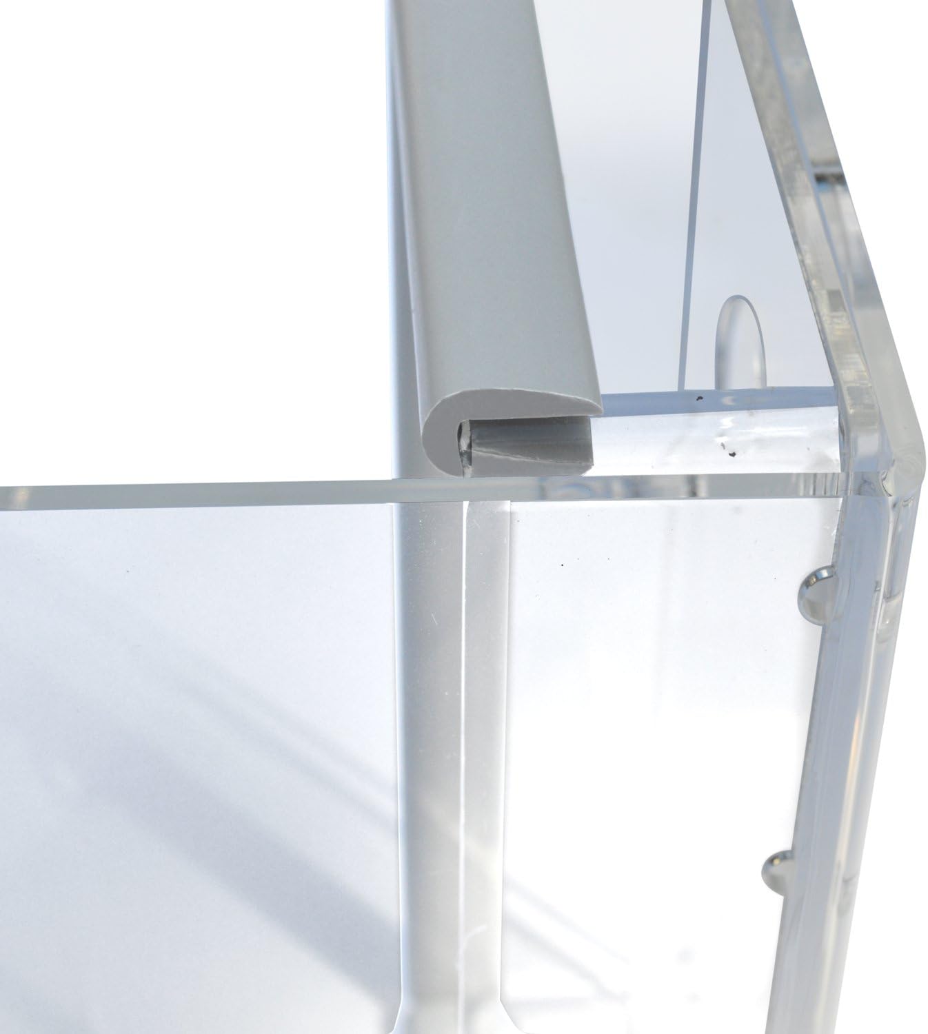 PetFusion Tranquility Window Bird Feeder in Premium Lucite Acrylic. (I) Removable Tray, (II) 3 Perches, Clear
