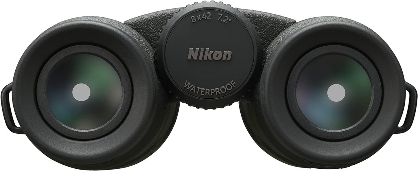 Nikon PROSTAFF P3 8x42 Binocular | Waterproof, fogproof, rubber-armored Full-Size Binocular, wide field of view & long eye relief | Official Nikon USA Model