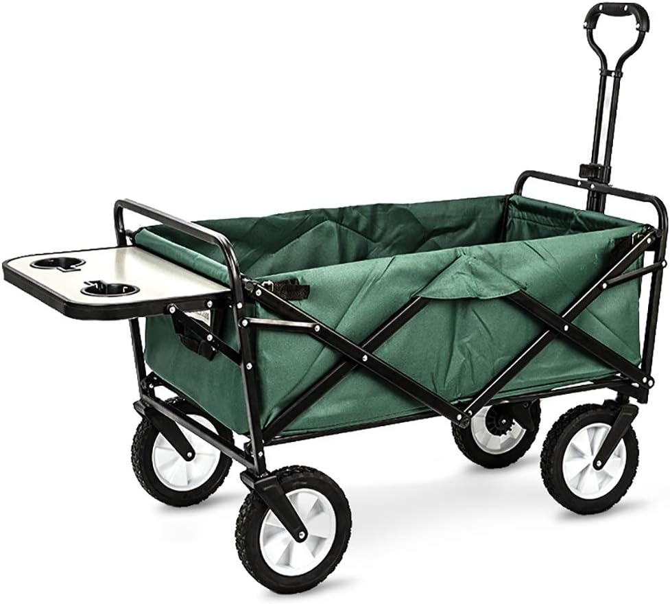 Generic Hand Trucks,Foldiand Portable, Outdoor Four-Wheeled, Picnic, Supermarket, Fishing, Grocery Shopping, Shoppicampicart, Cart with Table, Folditail Table Trolleys/M/a