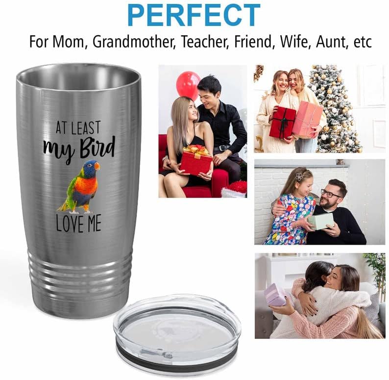 Bird Lover Silver Edition Viking Tumbler 20oz - Bird Loves me - Hummin