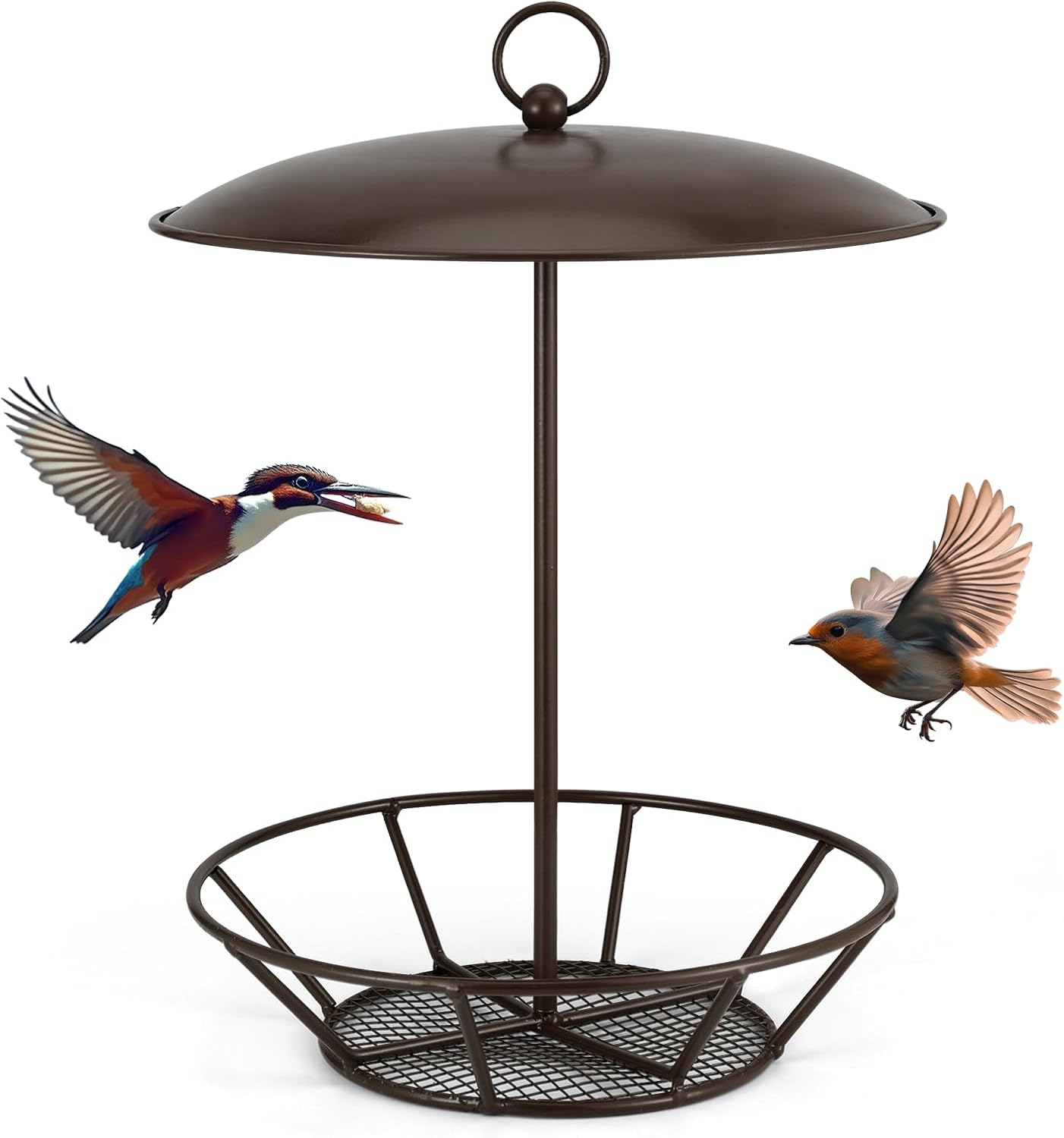 Cylinder Suet Cake Bird Feeder S-6-2 Seed Cake Bird Feeder Antique Copper Metal Feeders for Outdoor Garden Hanging Yard Decoration Wild Birdfeeding