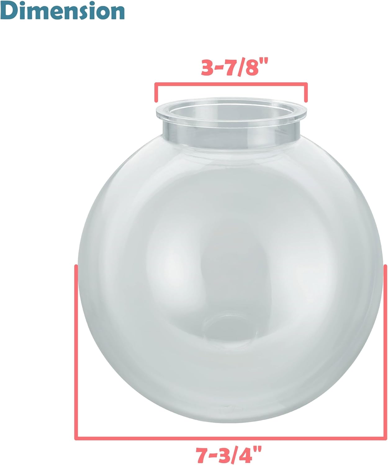 Aspen Creative 28002-60-41, 7-3/4" Clear Acrylic Replacement Lamp Post