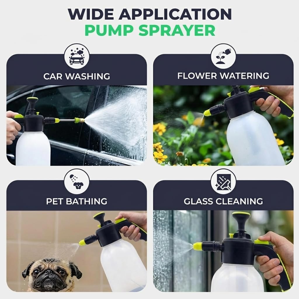 Flora 0.5 Gallon Garden Pump Sprayer – Handheld Pressure Sprayer with 