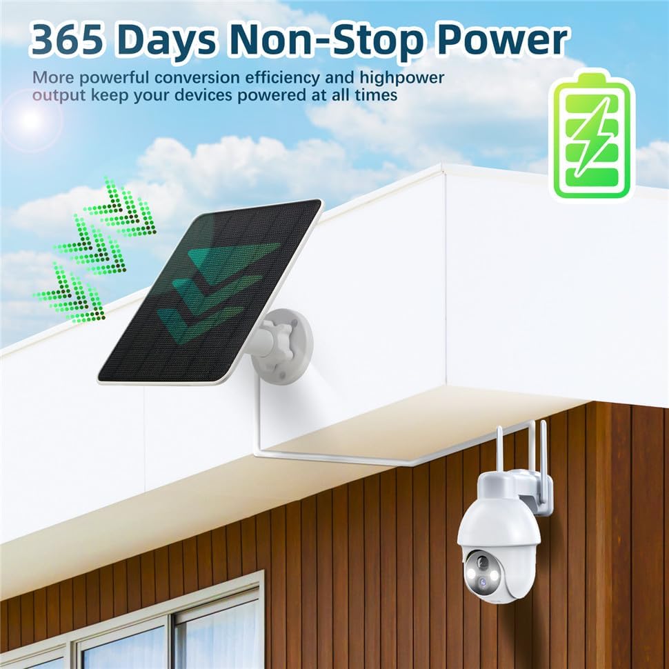 8W Solar Panel for Bird Feeder Camera - USB C Solar Panels Charger Com