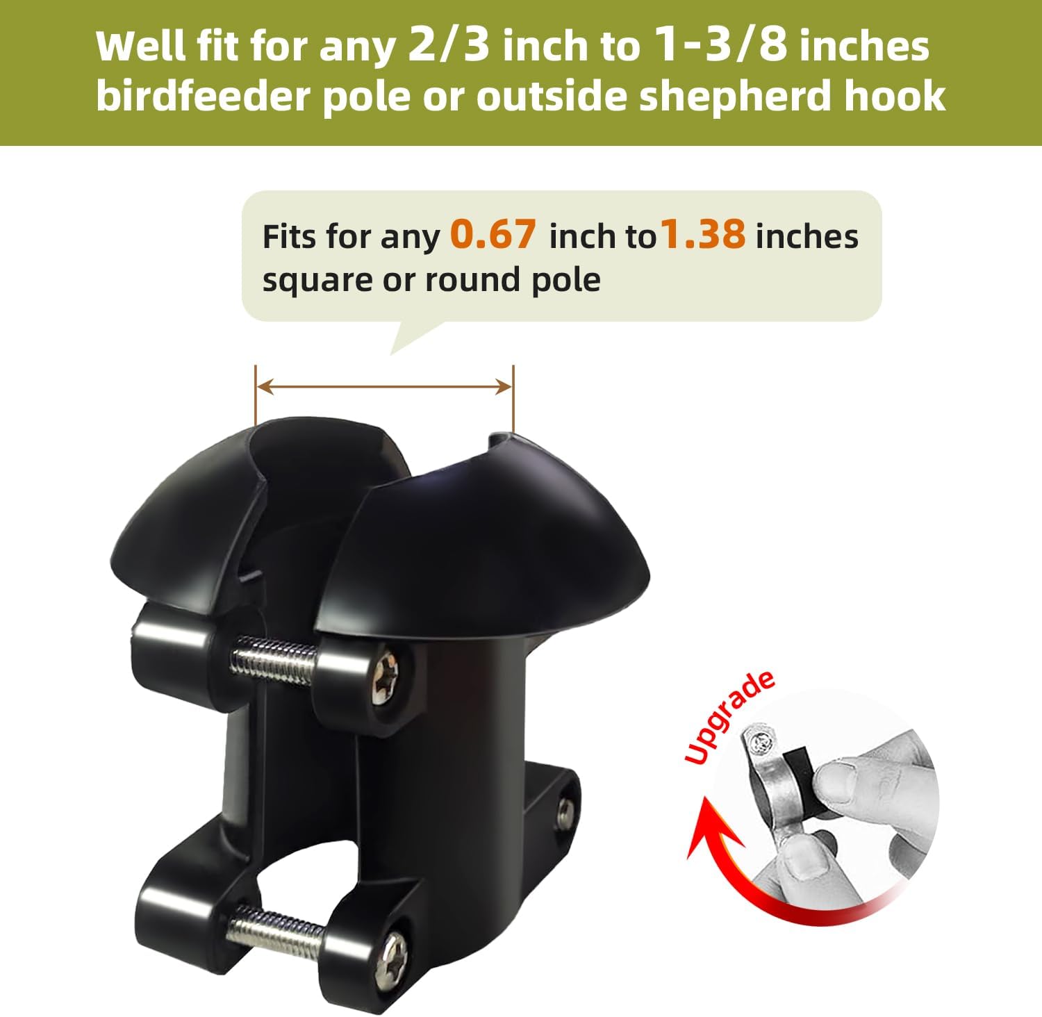 Squirrel Baffle for Bird Feeder Pole 19 inch (1-Pack)