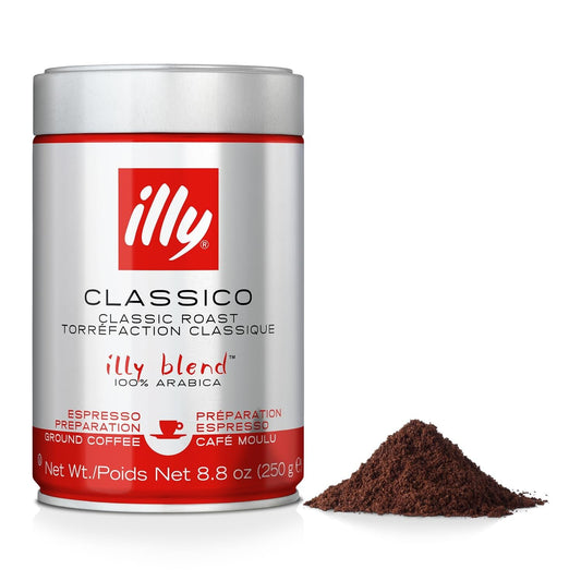 Illy Classico Ground Espresso Coffee, Medium Roast Roast With Notes Of