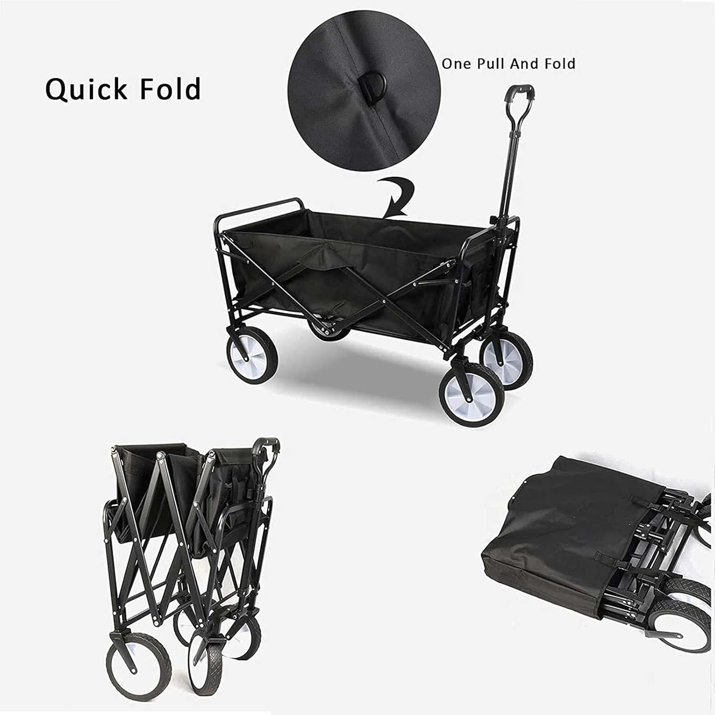 Foldable Wagon Cart Garden Cartoutdoor Multifunctional Sports Wagon wi