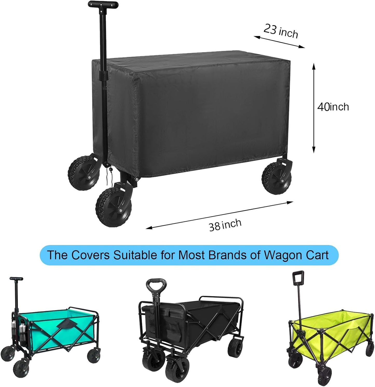 Wagon Cover,Wagon Covers Waterproof,Outdoor 600D Foldable Windproof Ra
