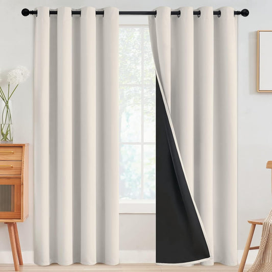SimpleHome 100% Blackout Curtains for Bedroom,Thermal Insulated Gromme