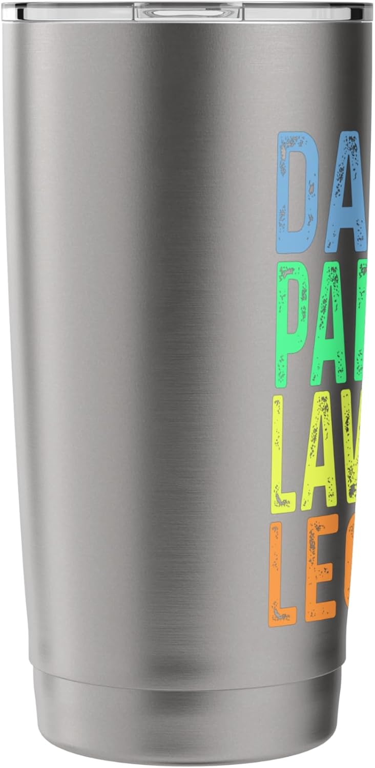 Funny Dad Papa Lawn Care Legend Grass Mowing Lawn Mower Dad Stainless Steel Insulated Tumbler