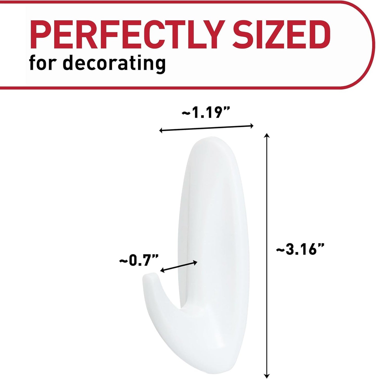 Command Medium Designer Hooks, 9 Hooks and 12 Strips, Damage-Free Hanging Wall Hook with Adhesive Strips, No Tools Great for Hanging, Organization and Storage, Holds up to 3 lb