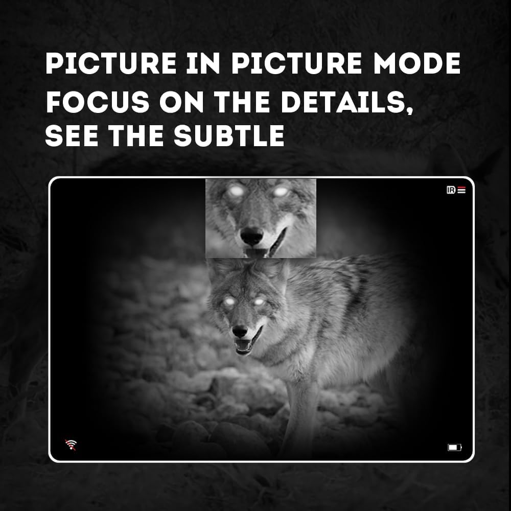 Pard Night Vision Monocular, Digital Night Vision Goggles for Wildlife Viewing, Hunting & Outdoor. IR Illuminator with 200m, 1024 * 768px, Photos and Videos Playback, WiFi. NV009