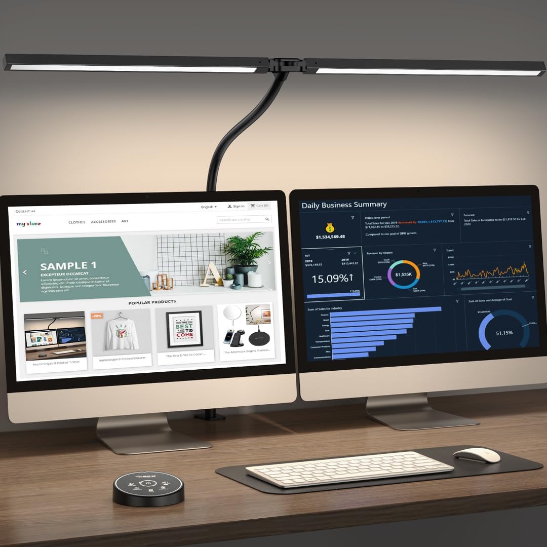 Led Desk Lamp for Office Home - Eye Caring Architect lamp with Clamp,D