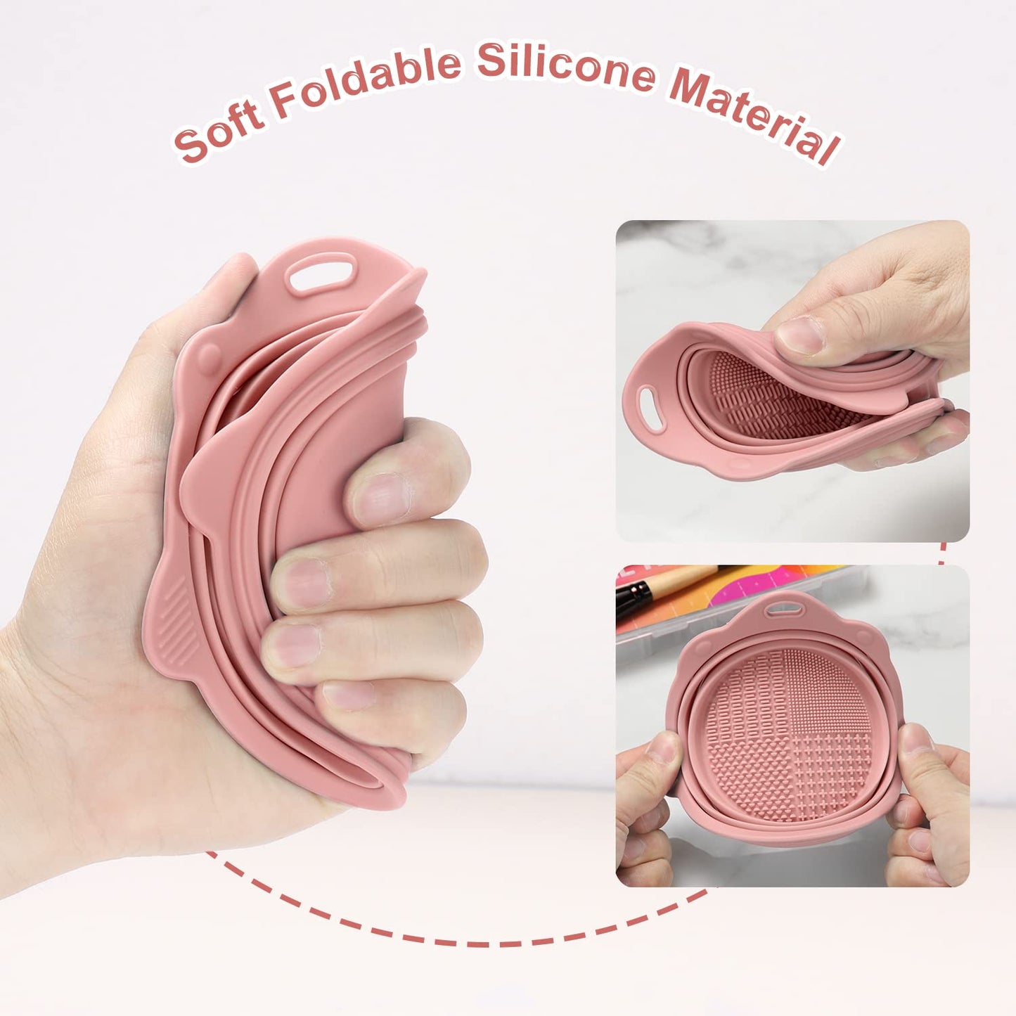 Foldable Silicone Makeup Brush Cleaner Bowl - Etercycle Portable Clean