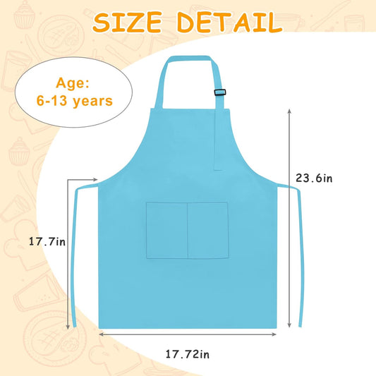 Kids Apron, 8 Pack Kids Aprons for Girls Boys, Children Art Painting A