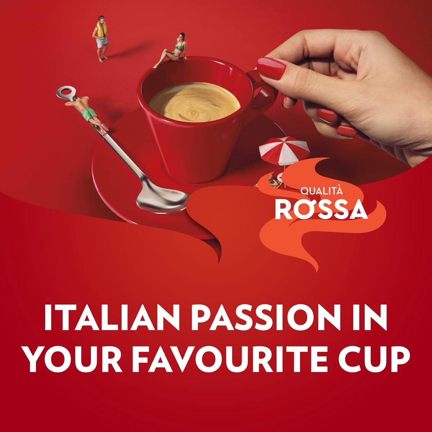 Lavazza Qualità Rossa Whole Bean Coffee, Medium Roast, Arabica and Robusta Blend, 2.2 lb Bag (Pack of 1)