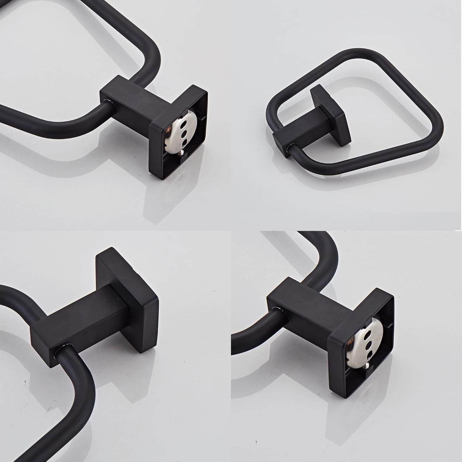 Matte Black Towel Ring for Bathroom, Kitchen Bath Towel Holder Hangers