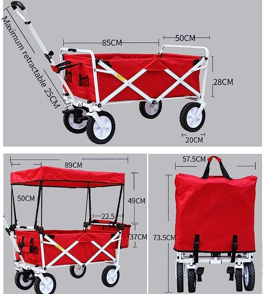 Trolleys, Household Folding Garden Trolley Cart Heavy Duty Wagon Multi