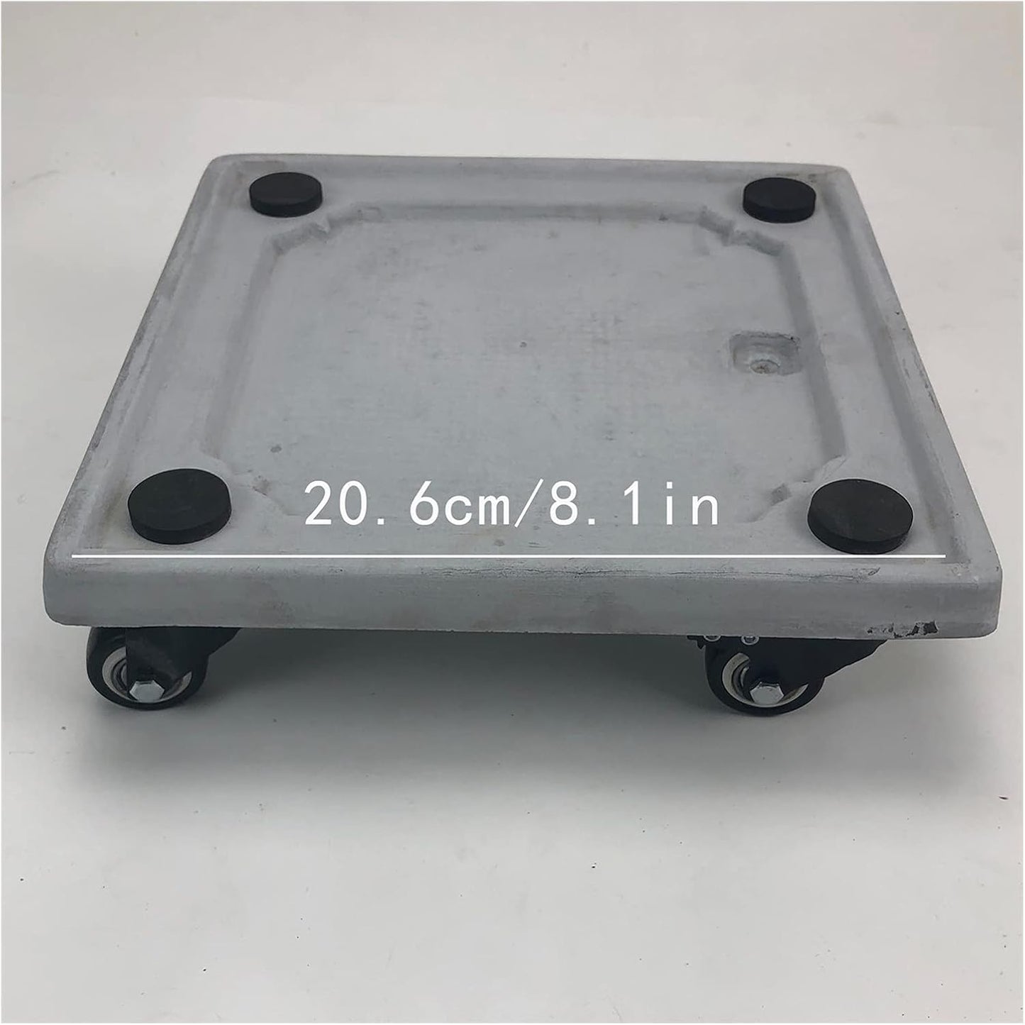 Wooden Vase Base Plant Caddy with Easy Moving Caster Wheels Square Movable Planter Dolly Trolley Tray Pallet Outdoor Indoor Tree Flower Stand Planter Wooden Vase Stand (Size : S)